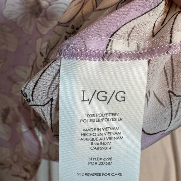 CAbi Lavender Floral Blouse - Picture 4 of 8
